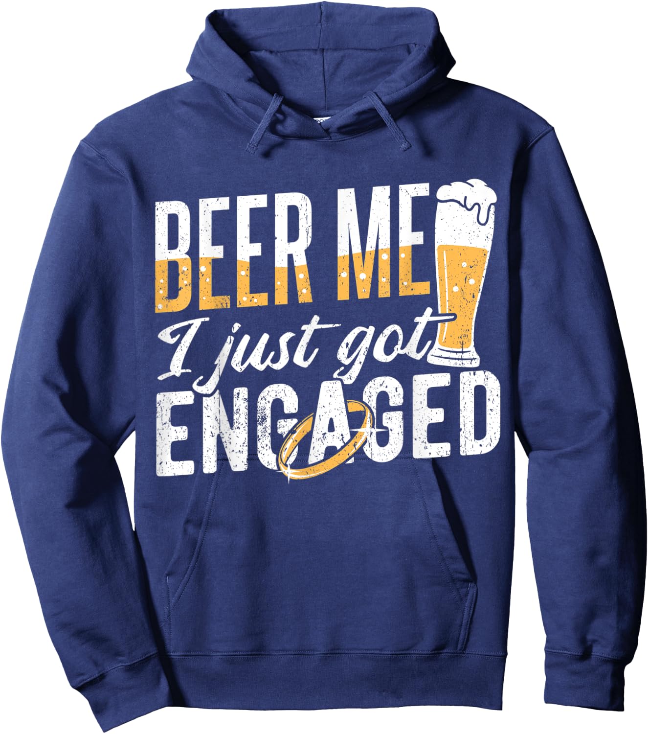 Beer me I just got engaged - groom party bridal Hoodie - Hoodie | Navy