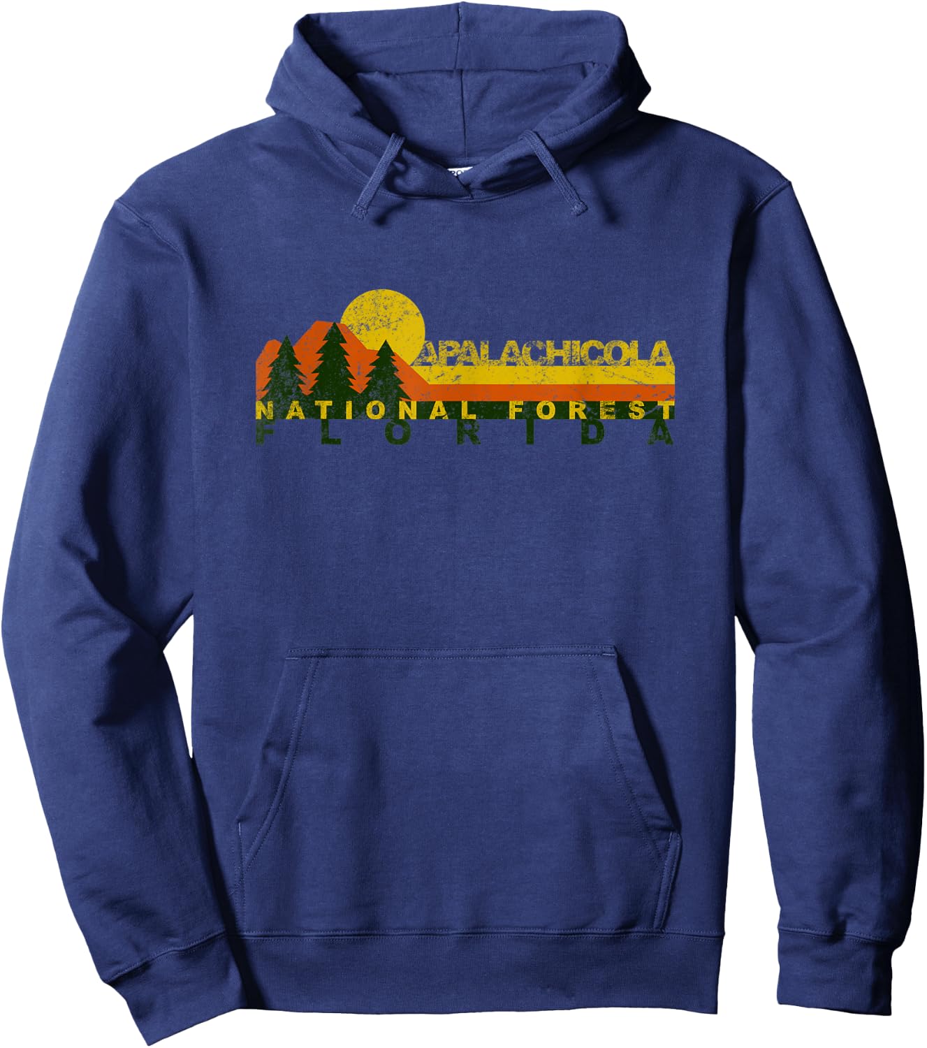 Apalachicola National Forest Retro Hoodie - Hoodie | Navy