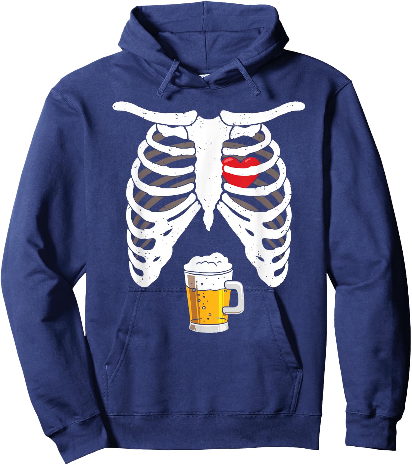 Pregnancy Announcement For Dad Shirt Pregnant Skeleton Hoodie - Hoodie | Navy