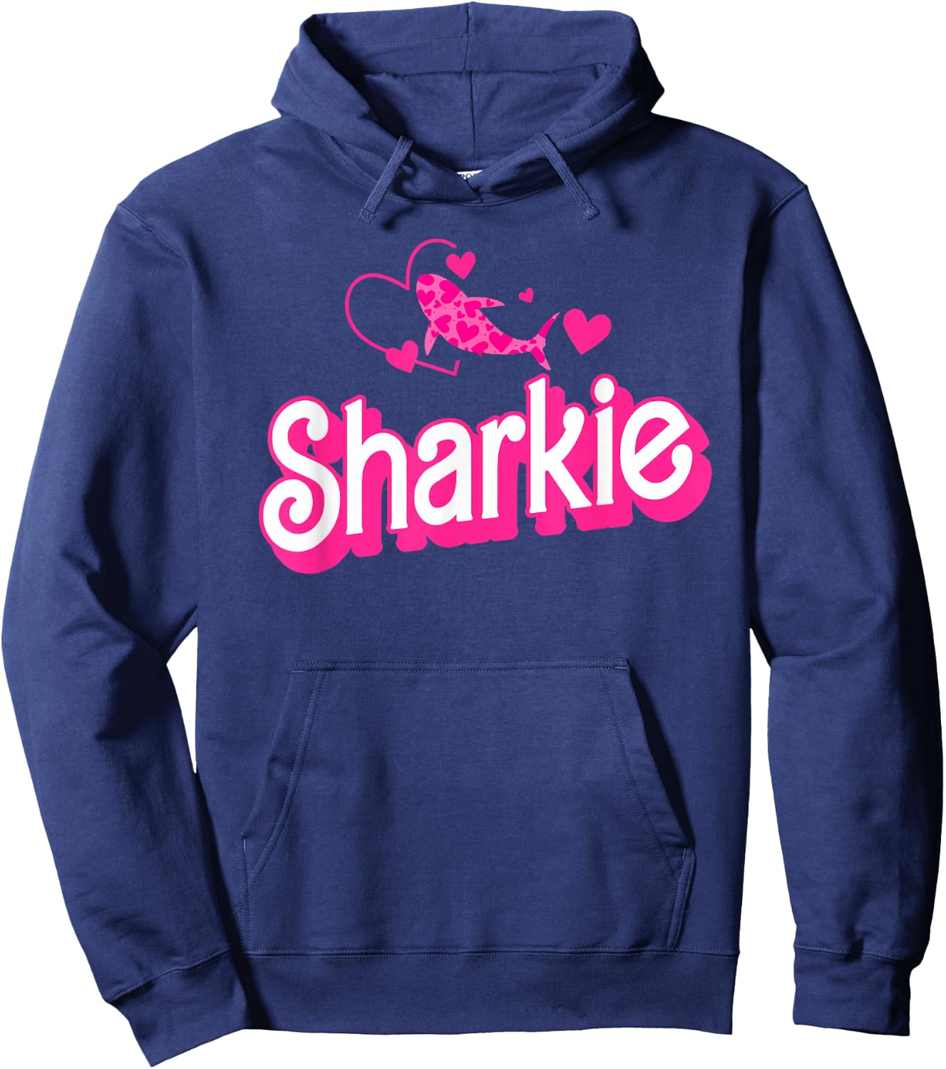 Cute Shark Kids Funny Shark Hoodie - Hoodie | Navy