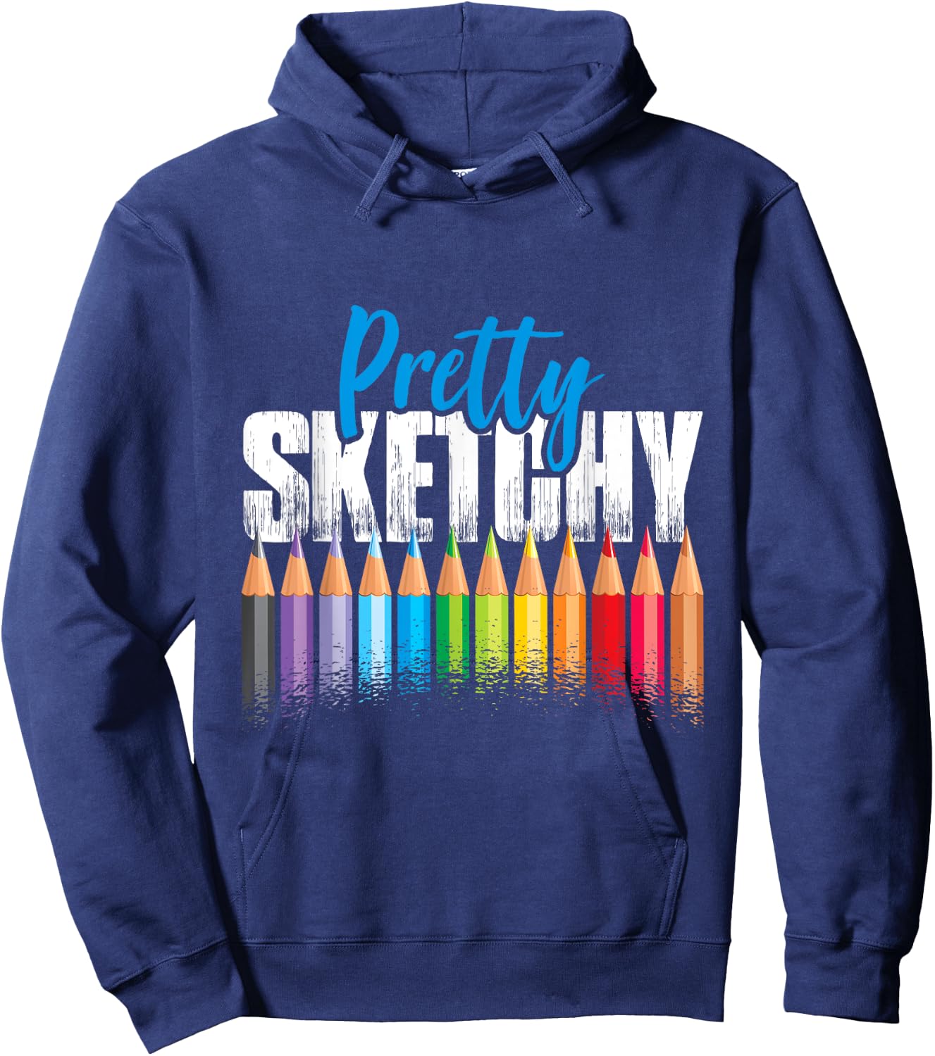 Pretty Sketchy Art Hoodie - Hoodie | Navy
