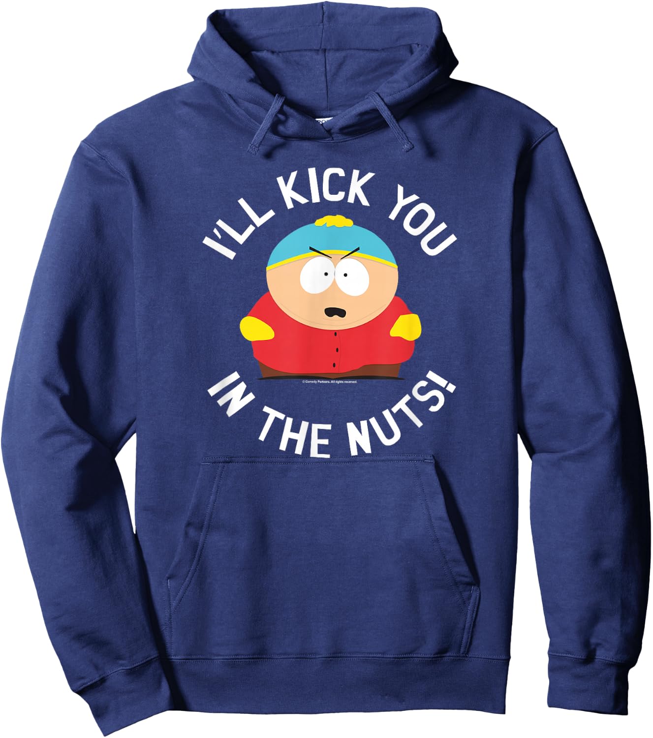 South Park Cartman Kick You in The Nuts Hoodie - Hoodie | Navy
