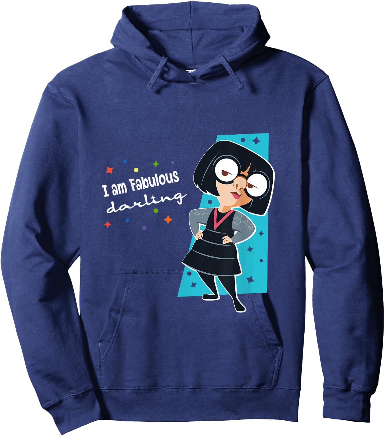 Disney Pixar The Incredibles Edna I’m Fabulous Darling Hoodie - Hoodie | Navy