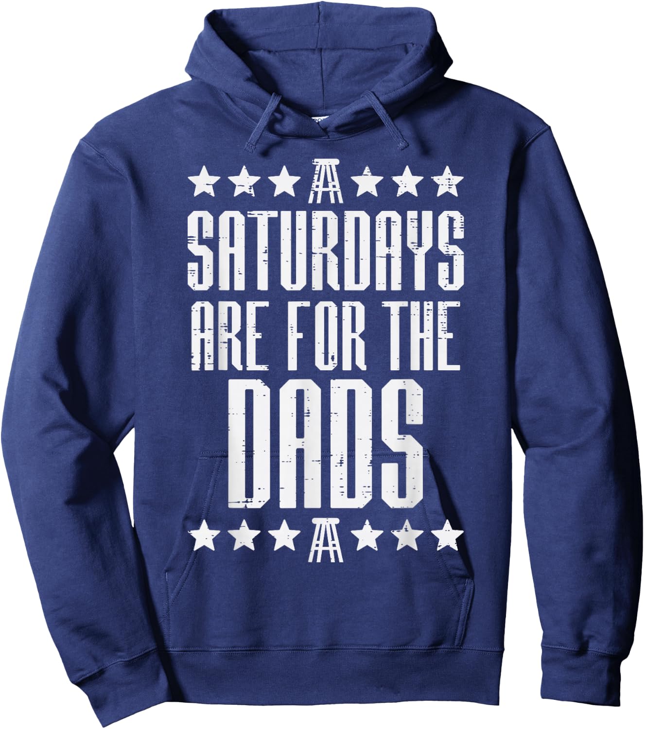 Saturdays are for Dads Boys Funny Fathers Day Daddy Papa Men Hoodie - Hoodie | Navy
