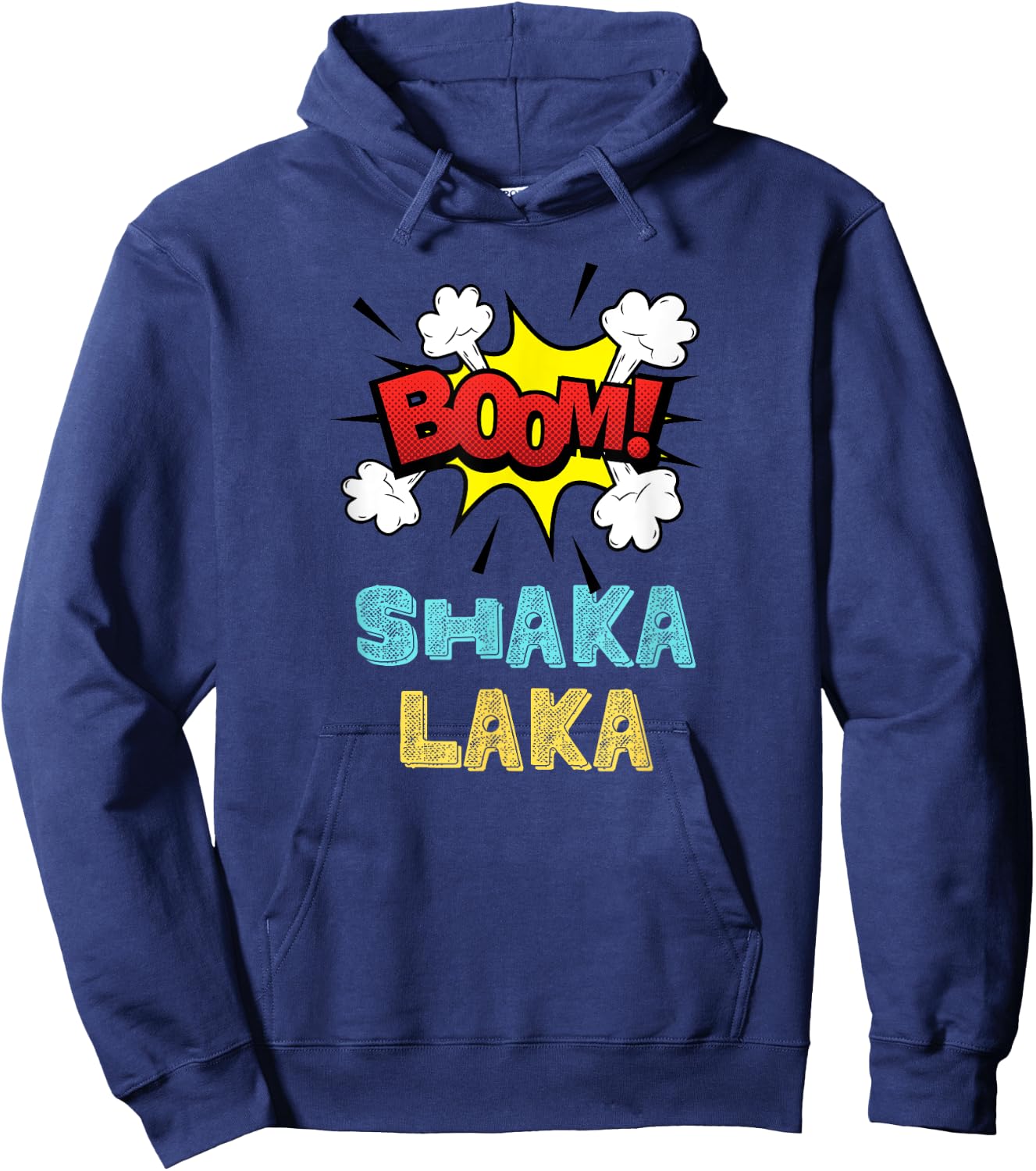 Crazy Nemesh Boom Shakalaka Funny Comics Vibes Aloha Hawaiian Greeting - Men's Surfing Hawaiian Father's Day - Black, Small Hoodie - Hoodie | Navy