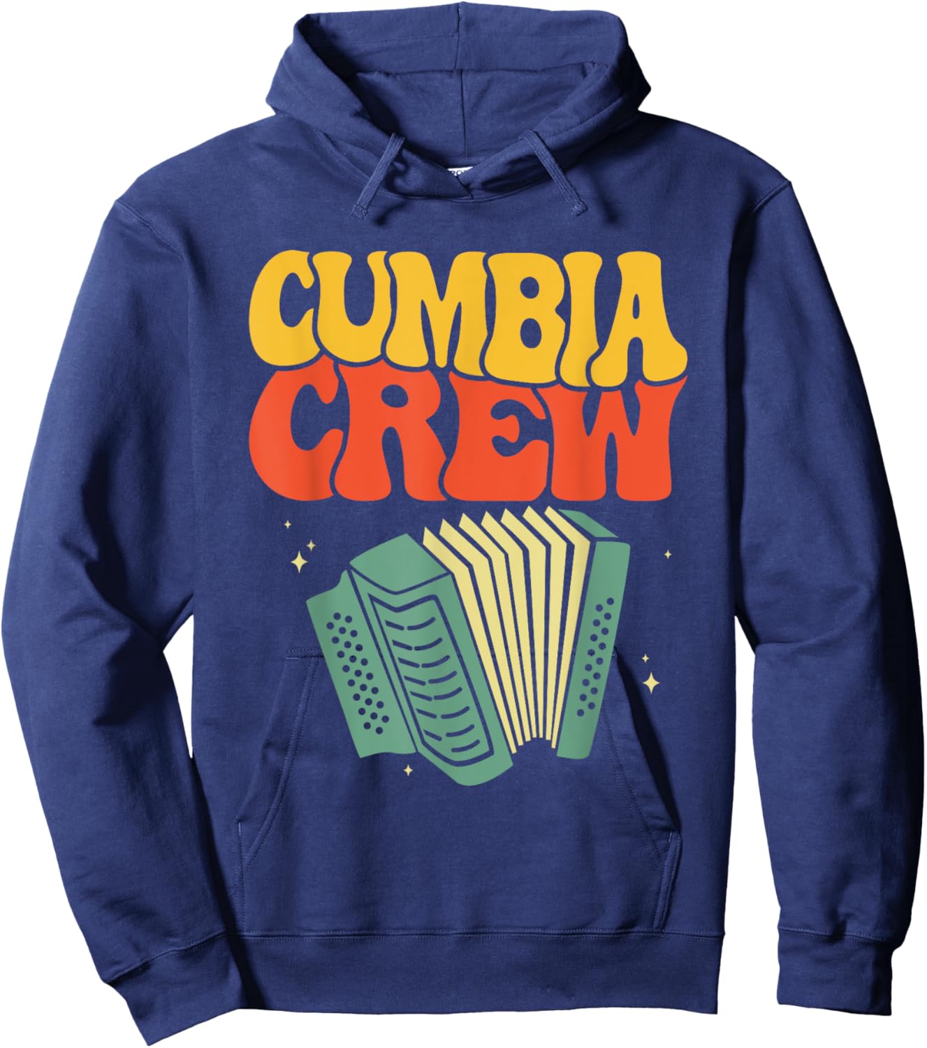 Tejano Music Apparel Adults Cumbia Crew Black Small Classic Fit Short Sleeve Cotton 80% Polyester 20% Music Themed Hoodie - Hoodie | Navy