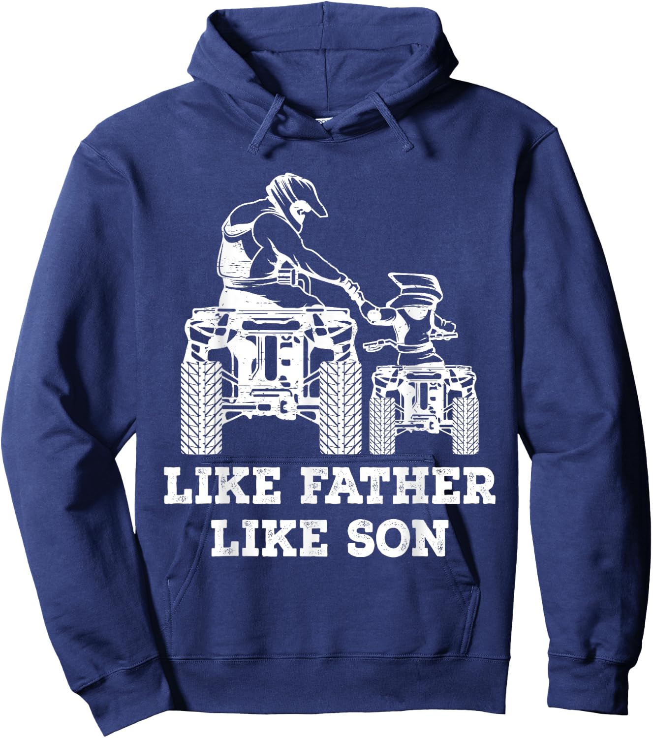 Quad Bike - Like Father Like Son Four Wheeler ATV Gift Hoodie - Hoodie | Navy