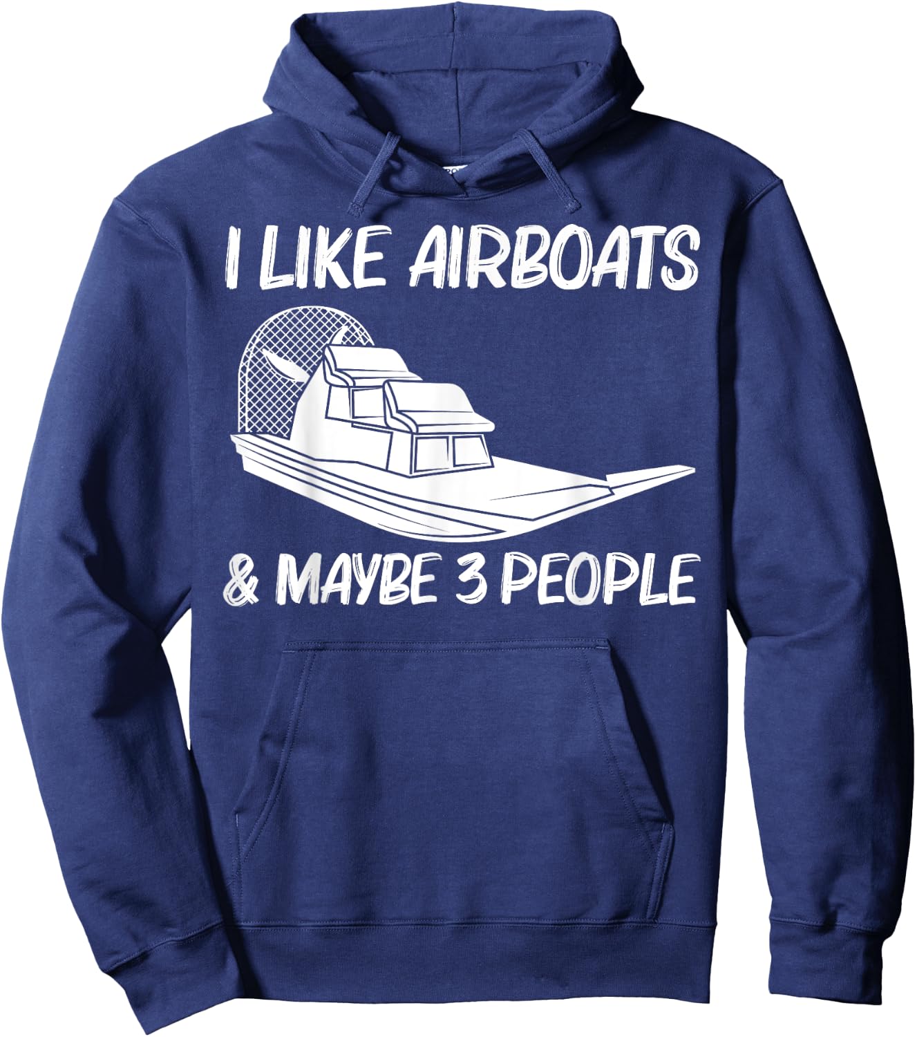 Cool Airboat Gift Women Airboat Racing Aircraft Boat Hoodie - Hoodie | Navy