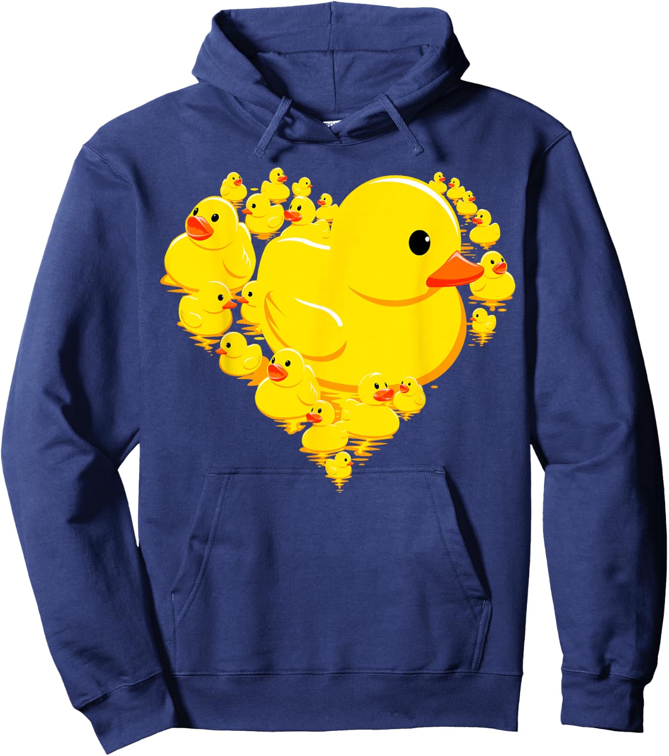 Funny Rubber Duck Hearts Quack Ducky Valentine's Day Gifts Hoodie - Hoodie | Navy