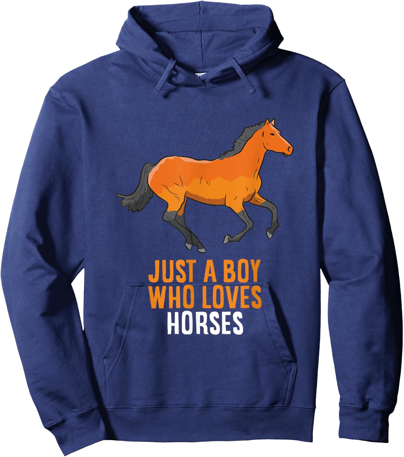 Horse Boy Just A Boy Who Loves Horses Hoodie - Hoodie | Navy