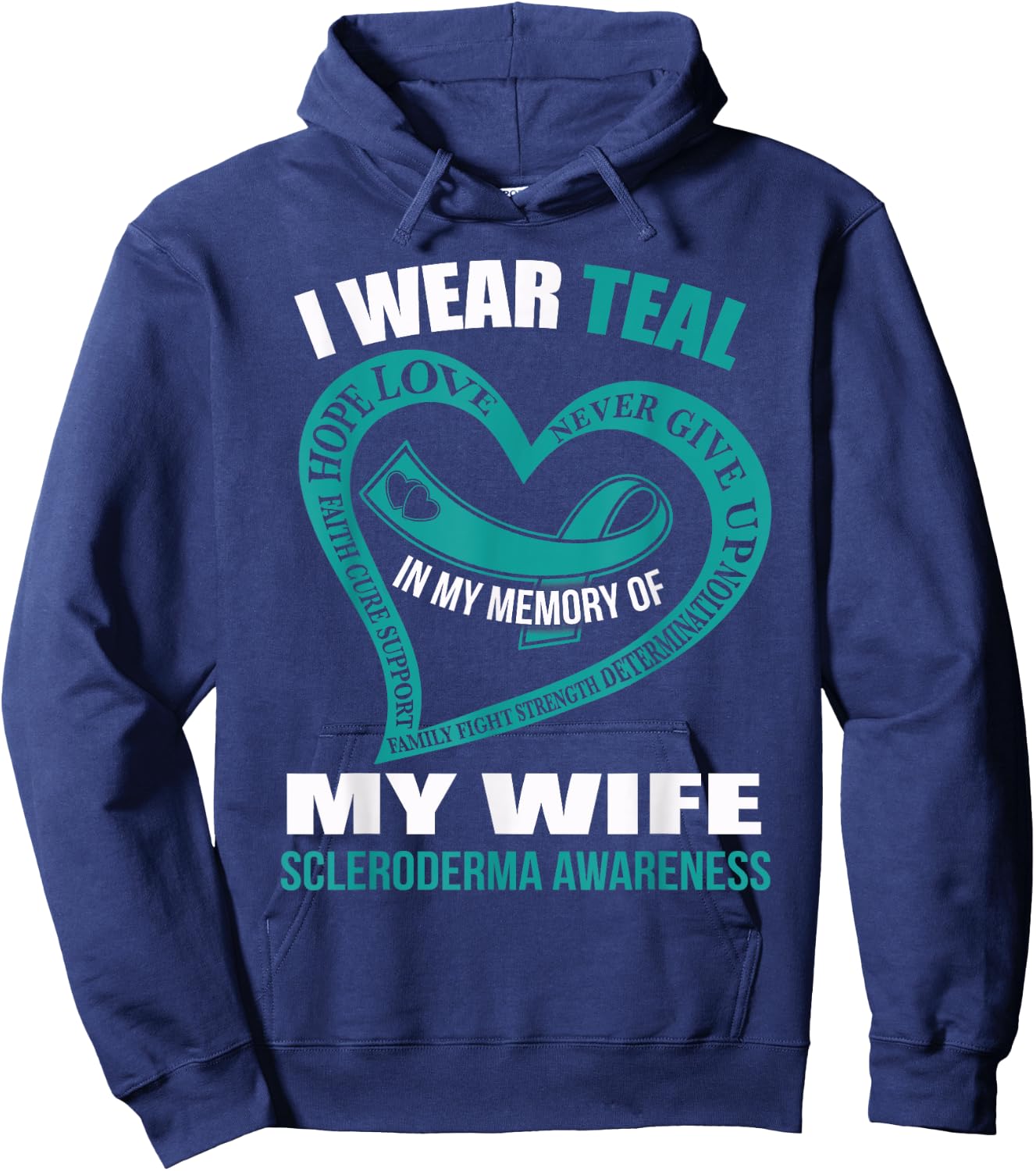 In my memory of my wife SCLERODERMA AWARENESS Hoodie - Hoodie | Navy