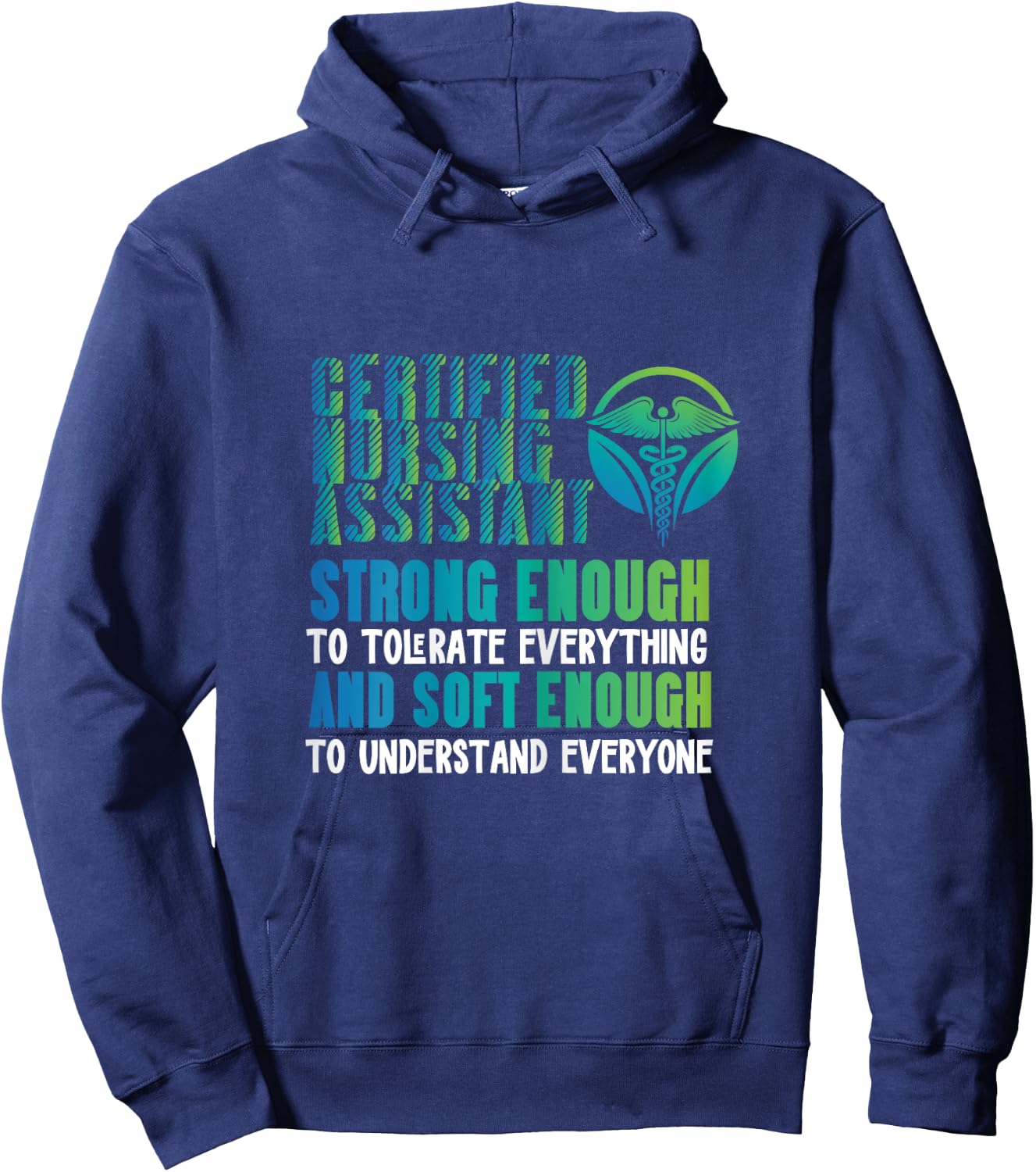 Certified Nursing Assistant Tolerate CNA Nurse Worker Hoodie - Hoodie | Navy