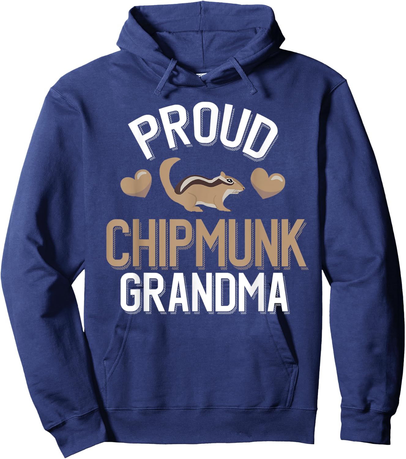 Proud Chipmunk Grandma - Cute Chipmunk Grandma Hoodie - Hoodie | Navy