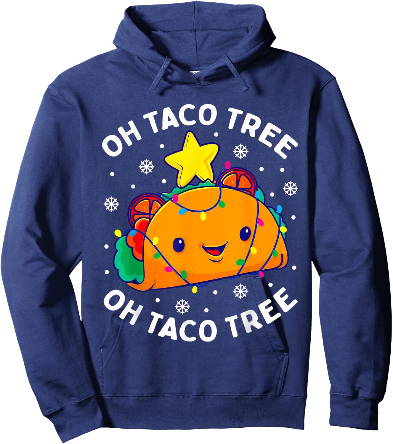 Oh Taco Tree Christmas Cute Xmas Mexican Food Lover Gift Hoodie - Hoodie | Navy