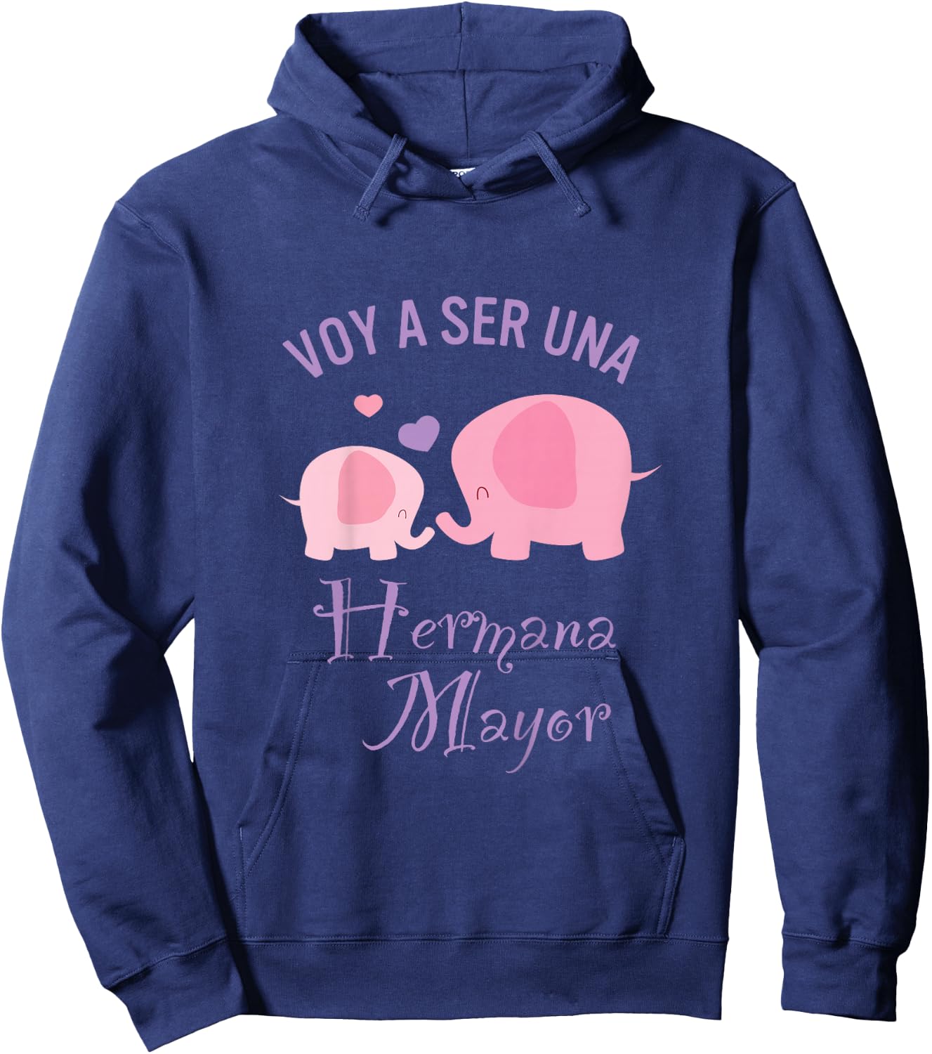 Kids Voy a Ser UNA Hermana Mayor Big Sister Español Hoodie - Hoodie | Navy