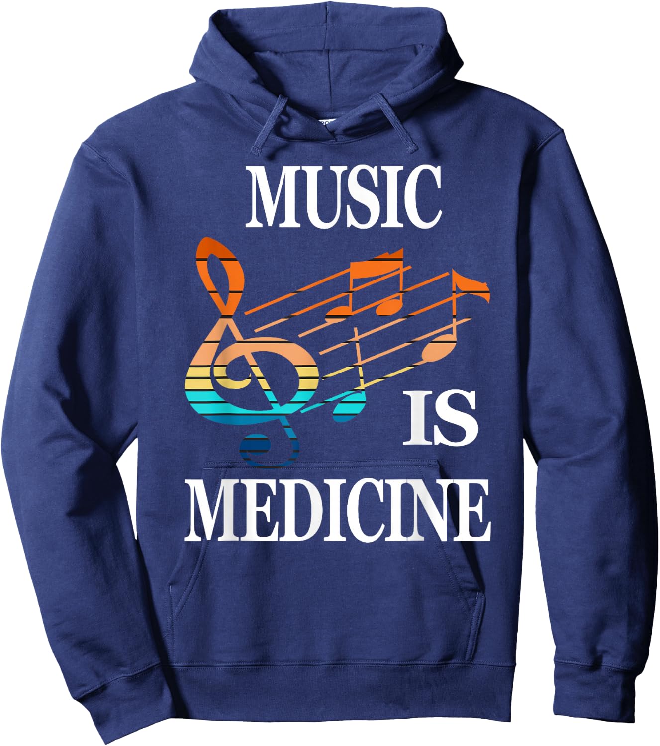 Music is Medicine Music Lover Musicians, Song Writers Hoodie - Hoodie | Navy