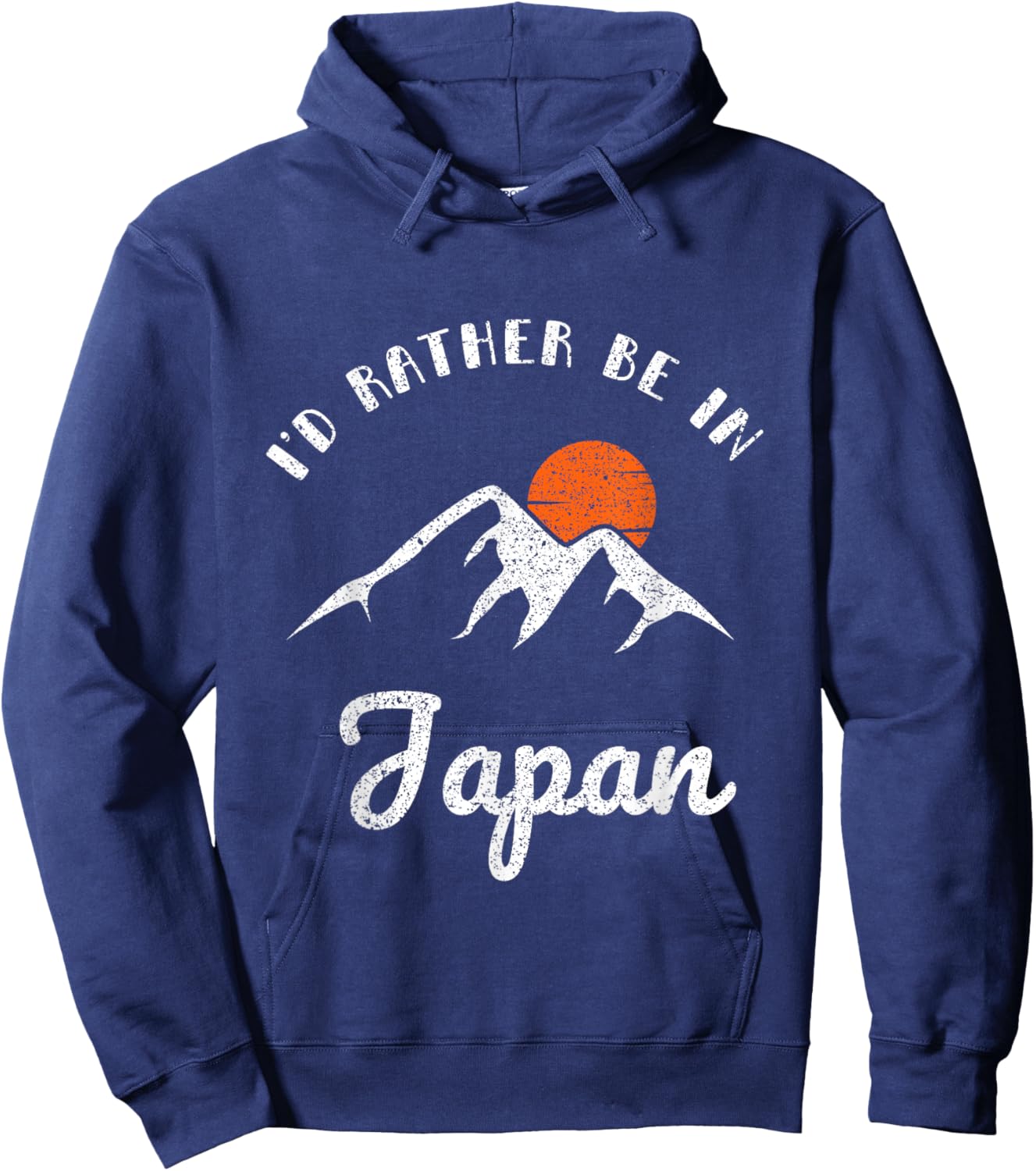 I'd Rather Be In Japan Vintage Retro Japan Hoodie - Hoodie | Navy