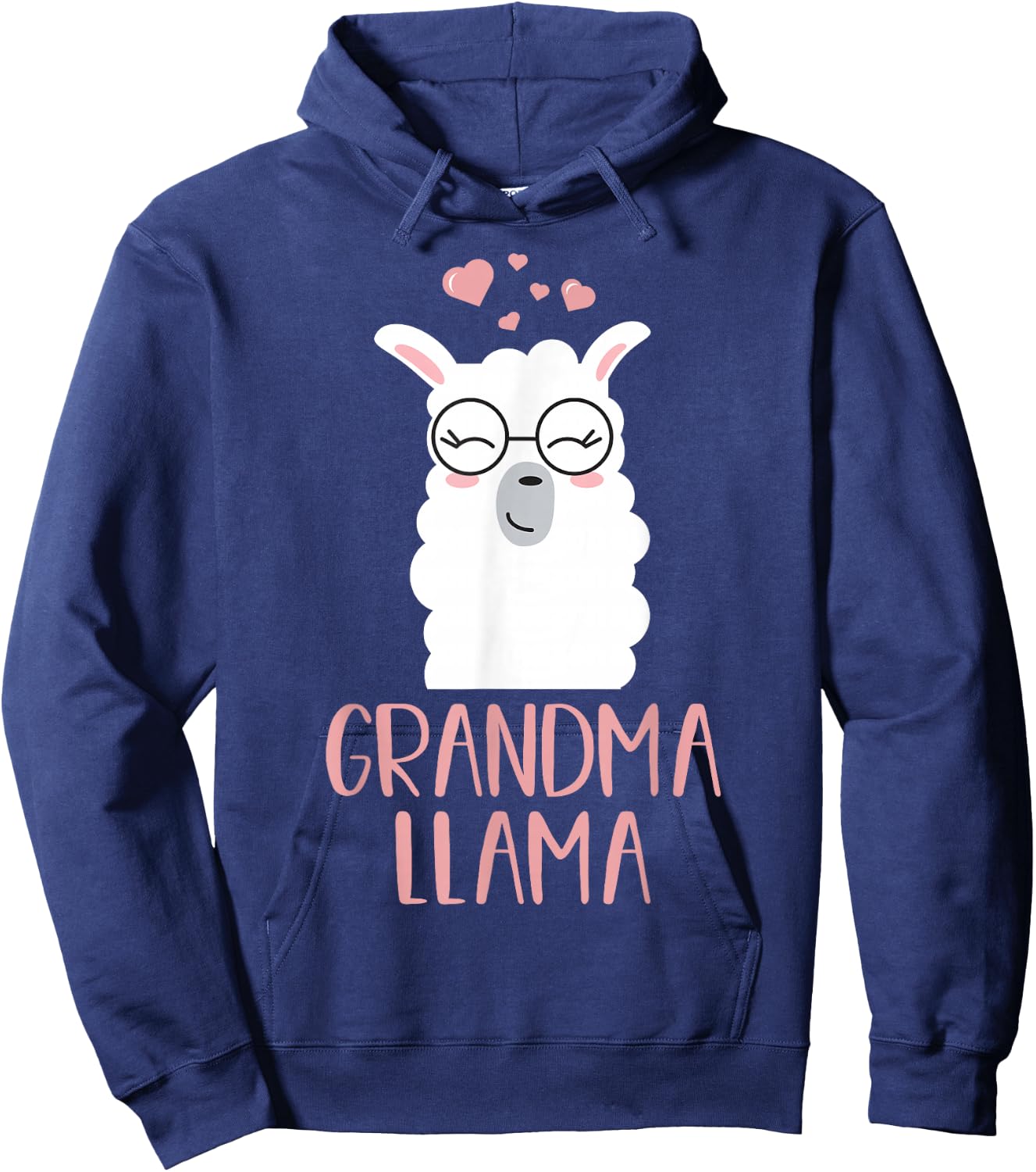 Grandma Llama Cute Grandmother Gift Hoodie - Hoodie | Navy