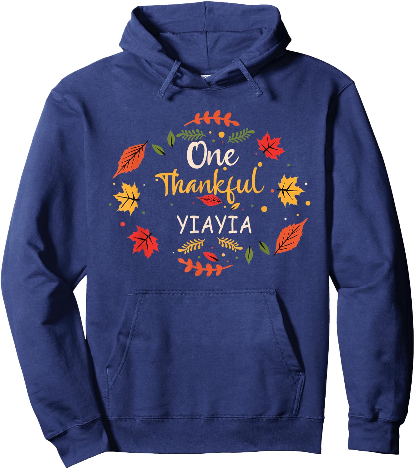 One Thankful Yiayia Family Matching Gift Hoodie - Hoodie | Navy