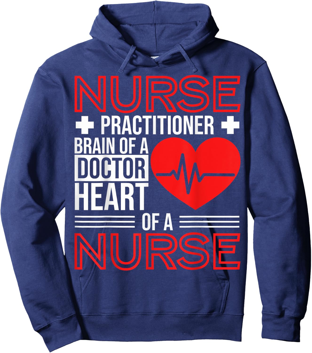 New Nurse Practitioners Nurse Practitioner Brain Of A Doctor Hoodie - Hoodie | Navy