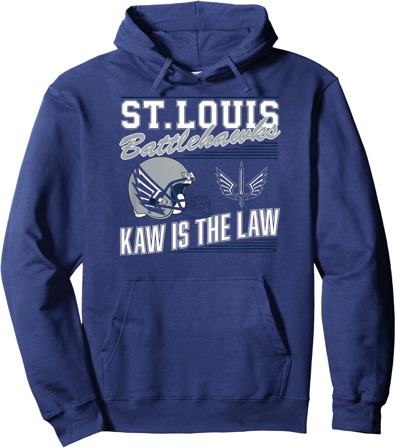 St. Louis Battlehawks - Retro Kaw is The Law - UFL Hoodie - Hoodie | Navy