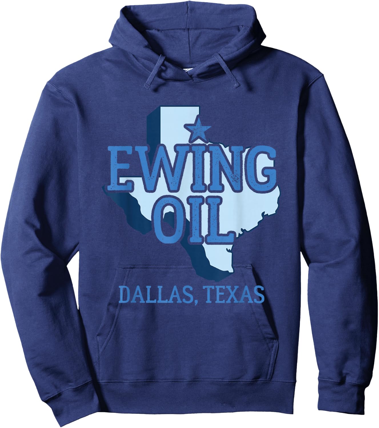 Dallas Texas Gifts Ewing Oil - Women's Classic Fit Black Short Sleeve - Size S Hoodie - Hoodie | Navy
