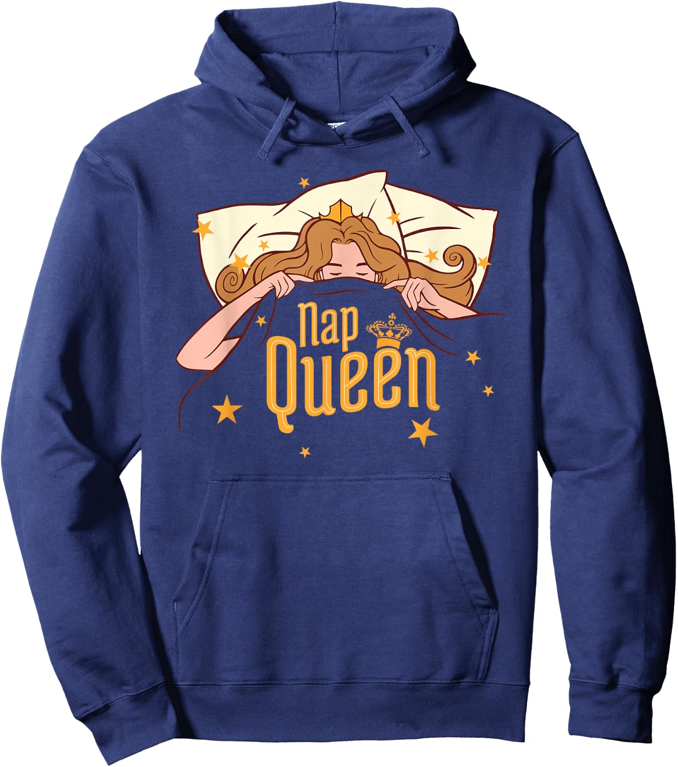 Nap Queen Shirt, Napping Sleeping Gift Women Girls Graphic Hoodie - Hoodie | Navy