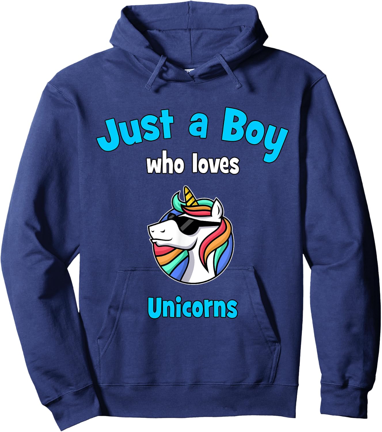 Unicorn Shirt for Boys | Children's Unicorn Hoodie - Hoodie | Navy