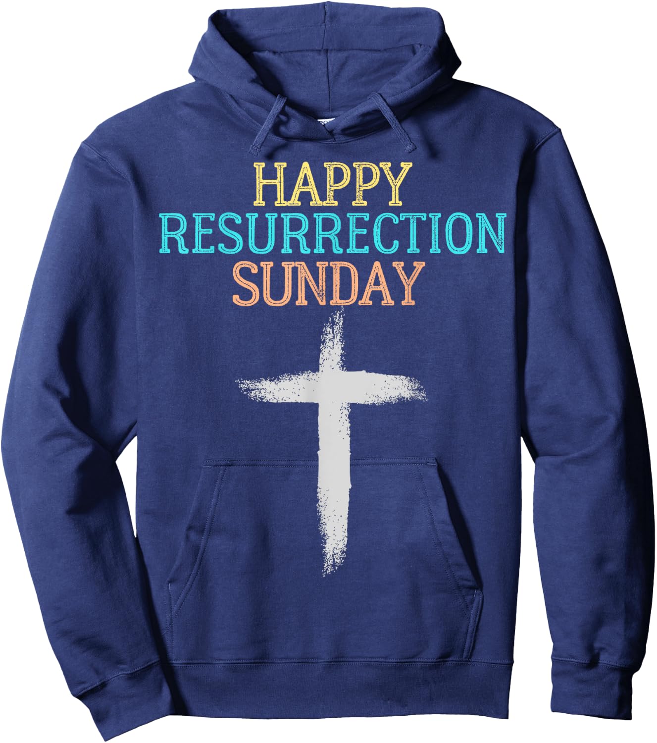 Happy Resurrection Sunday - Easter Jesus Christian Church Hoodie - Hoodie | Navy