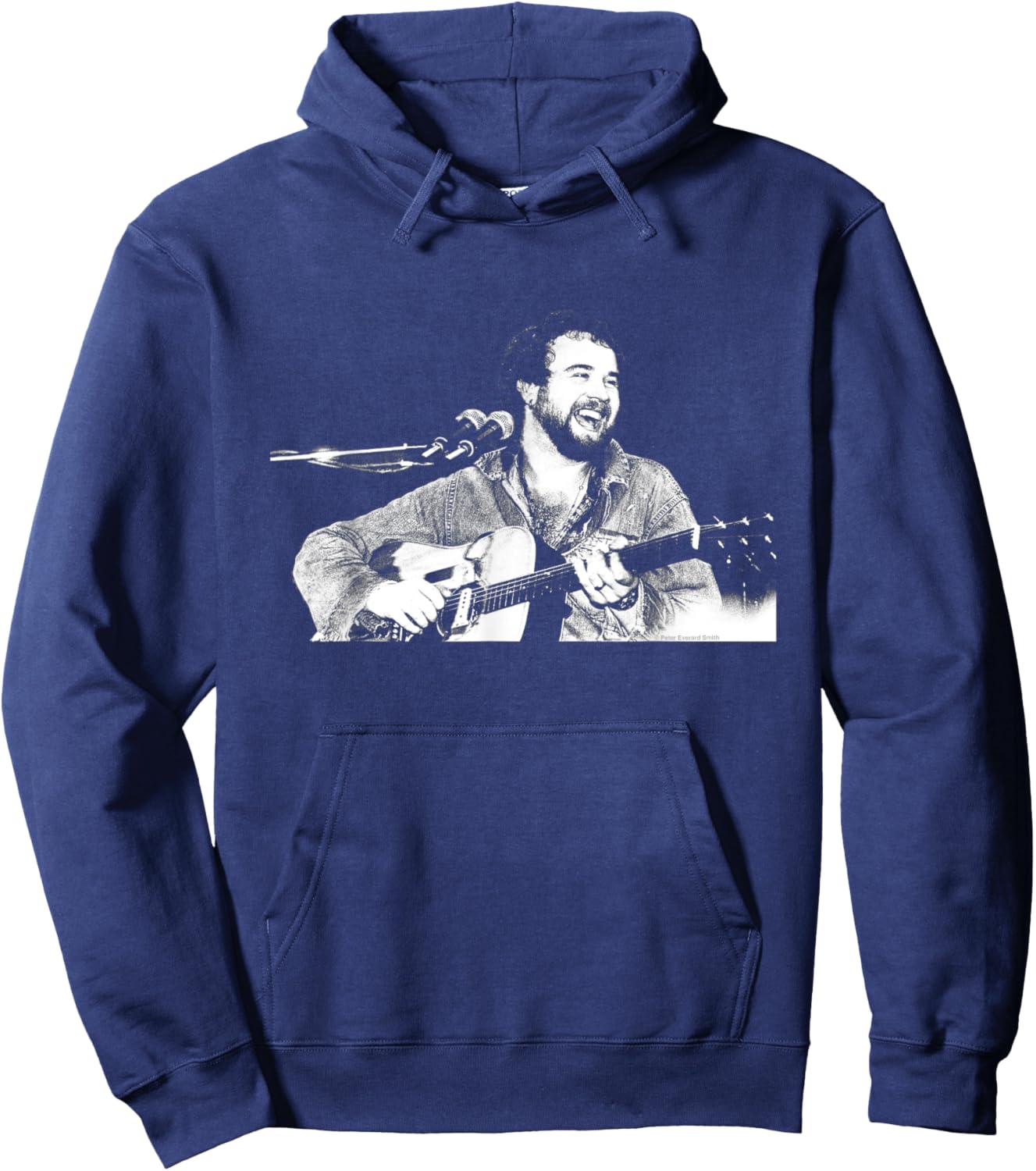 John Martyn Live Black And White By Everard Smith Hoodie - Hoodie | Navy