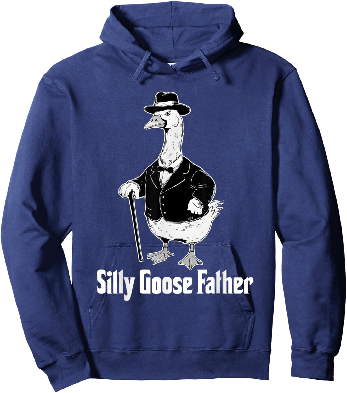 Silly Goose Father Dad Goose Animal Father's Day Dad Life Hoodie - Hoodie | Navy