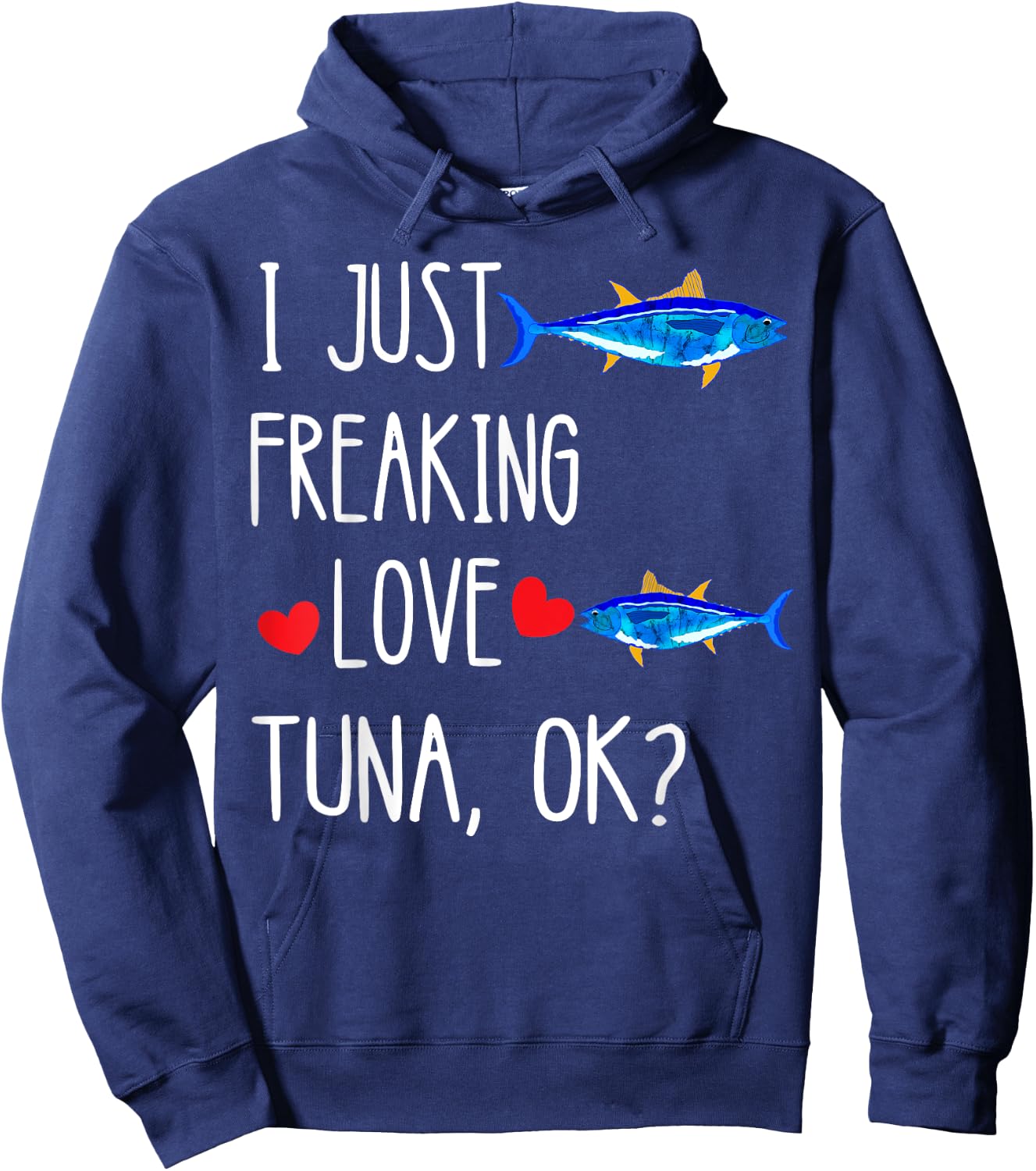 Tuna Tuna Canister Predatory Fish Fishing Food Fish Food Hoodie - Hoodie | Navy