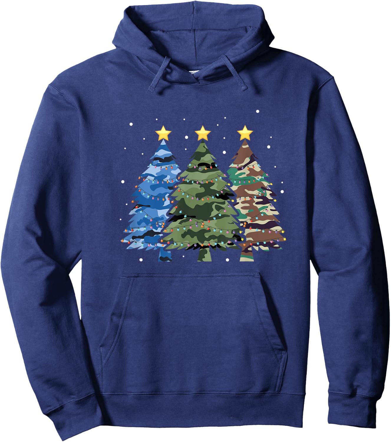 Christmas Tree Camo Camouflage Hoodie - Hoodie | Navy