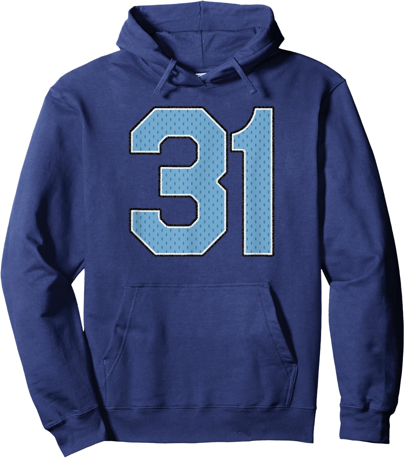 Sports Jersey Player Supporter Light Blue Number 31 Hoodie - Hoodie | Navy