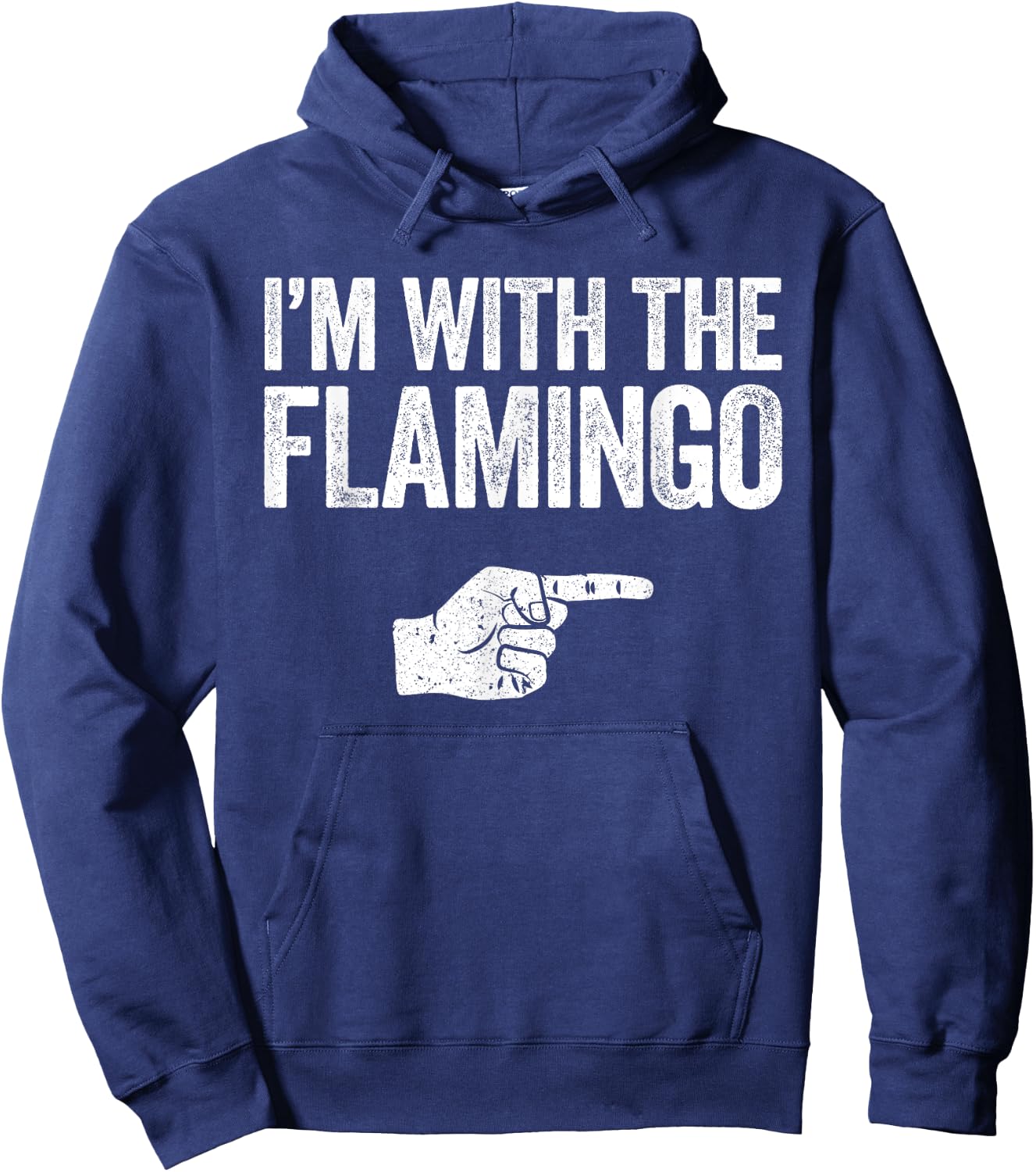I'm With The Flamingo Matching Flamingo Costume Hoodie - Hoodie | Navy