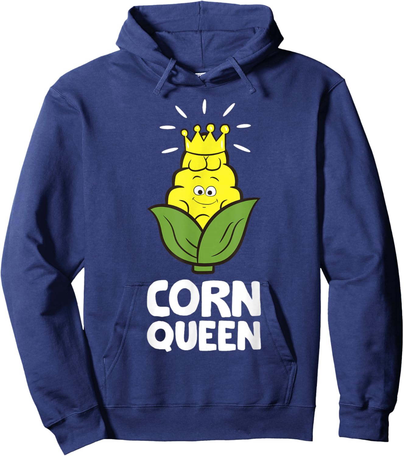 Corn Queen Sweet Corn Crown Corn Farmer Funny Corn Queen Hoodie - Hoodie | Navy