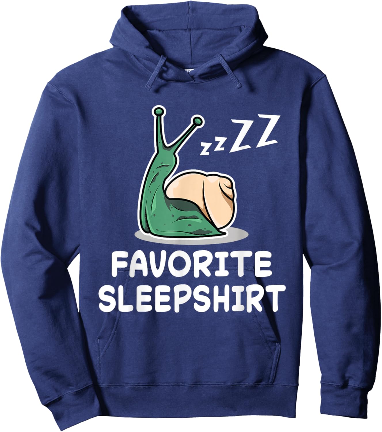 Snail Snails Nap Sleeping Sleep Pajama Nightgown Hoodie - Hoodie | Navy