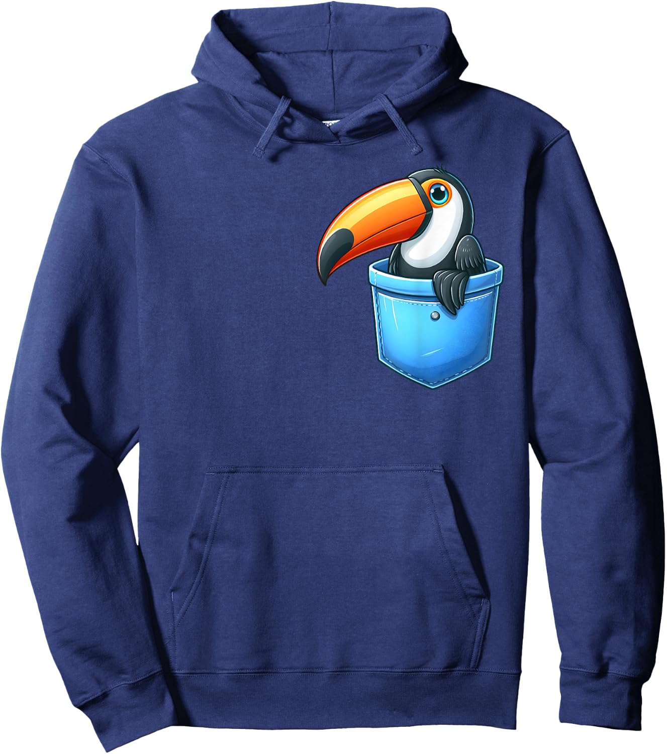 Adorable Toucan in Pocket for Kids, Boys, Girls, Women Hoodie - Hoodie | Navy