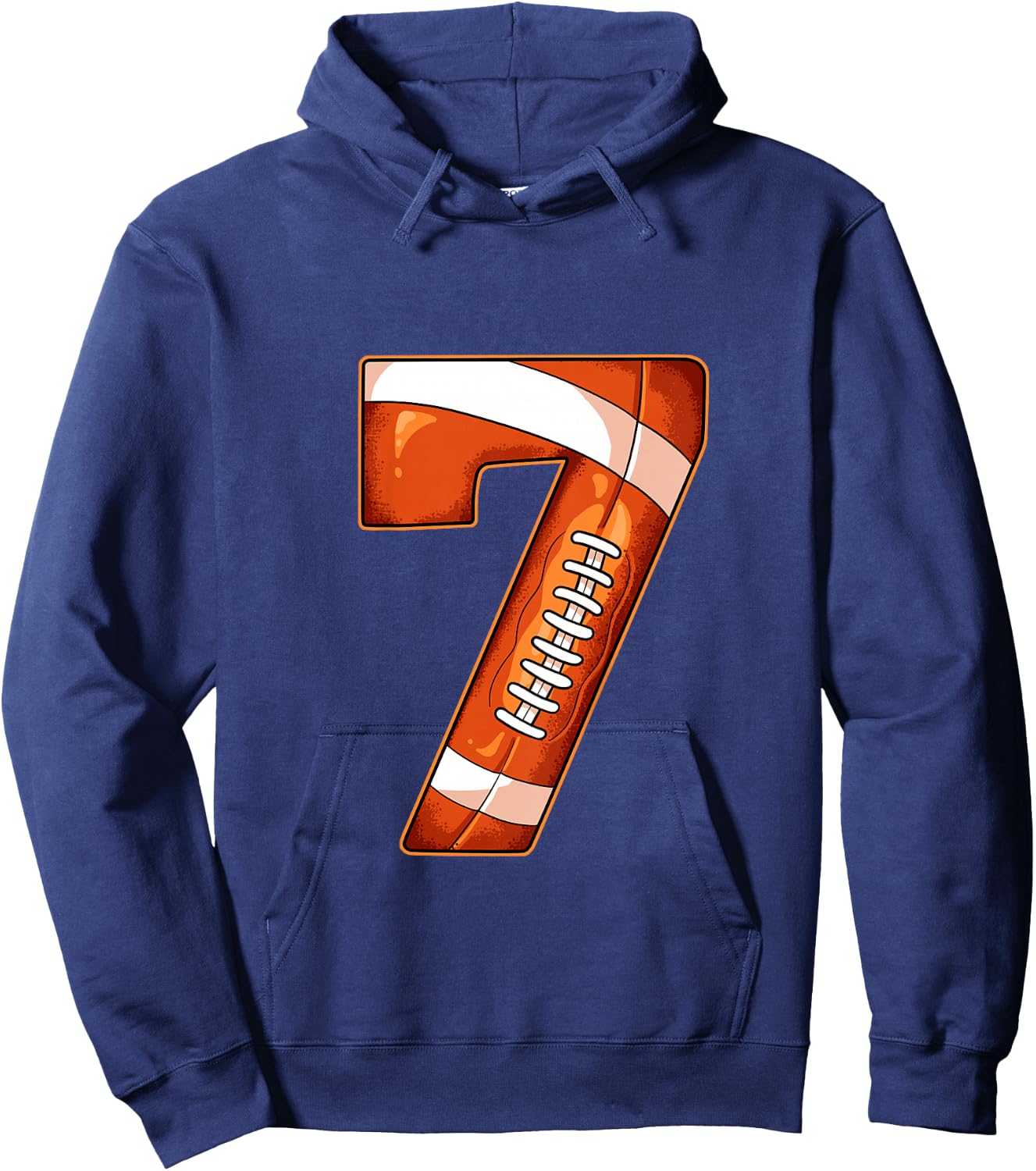 7th Birthday Football Hoodie - Hoodie | Navy