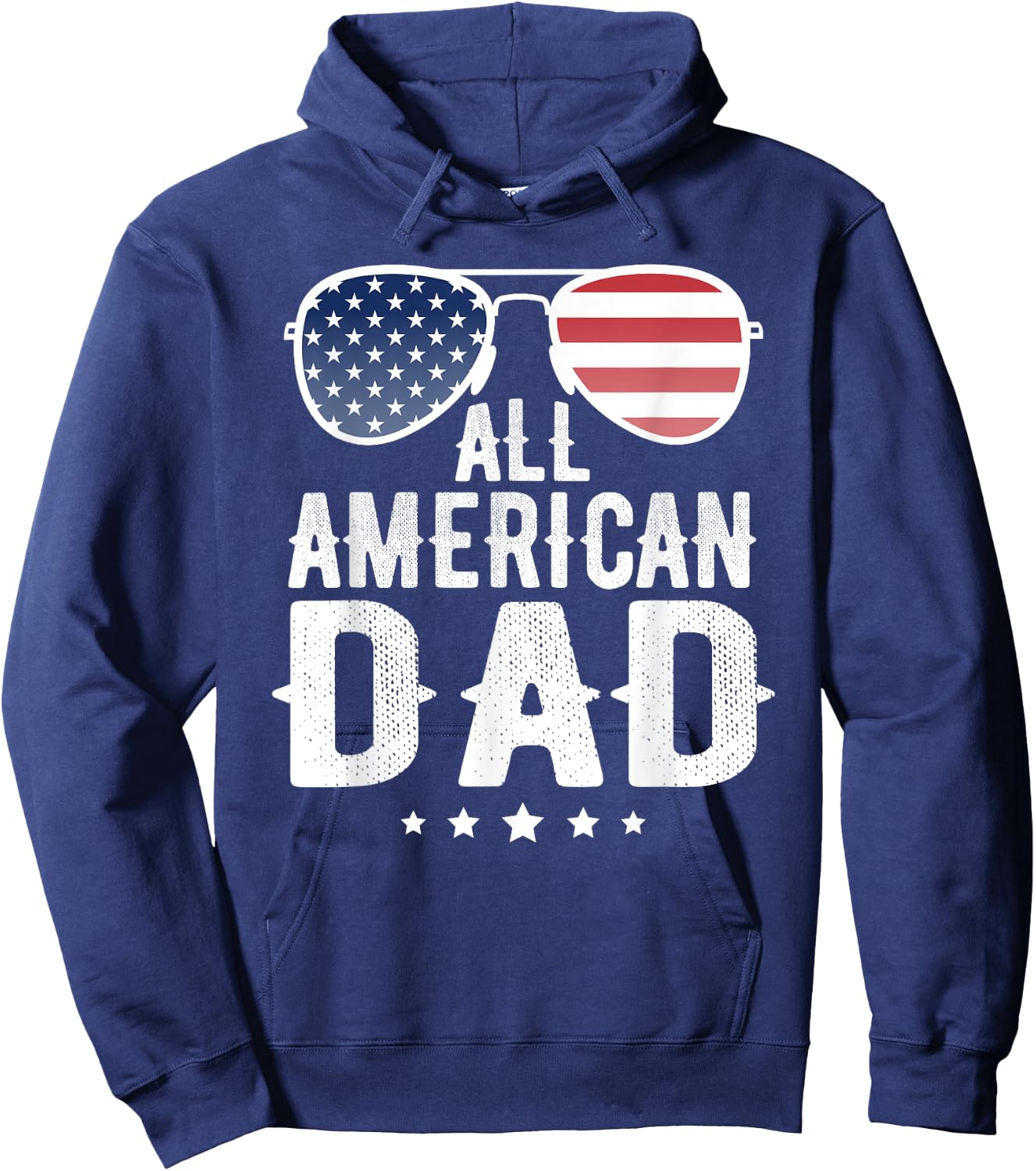 All American Dad 4th of July US Patriotic Pride Women Men Hoodie - Hoodie | Navy
