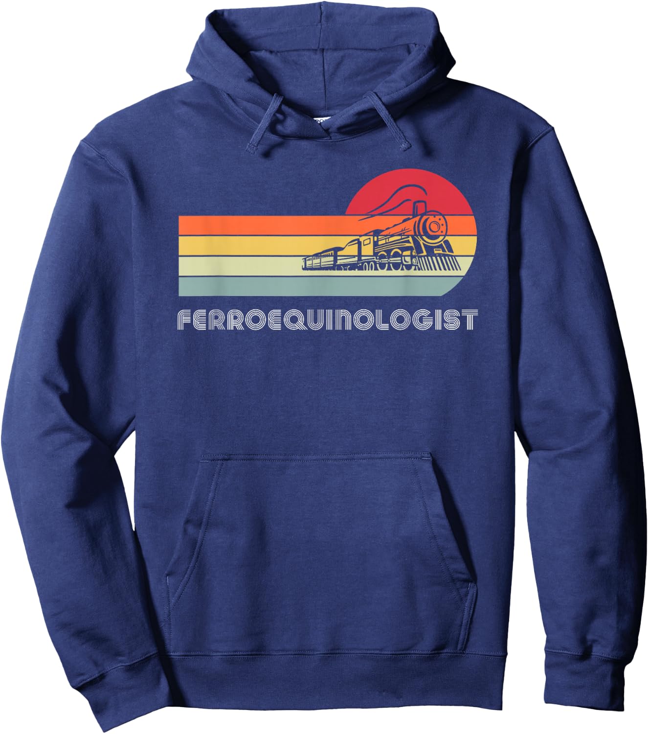 Ferroequinologist Model Train Enthusiast Railroading Railfan Hoodie - Hoodie | Navy