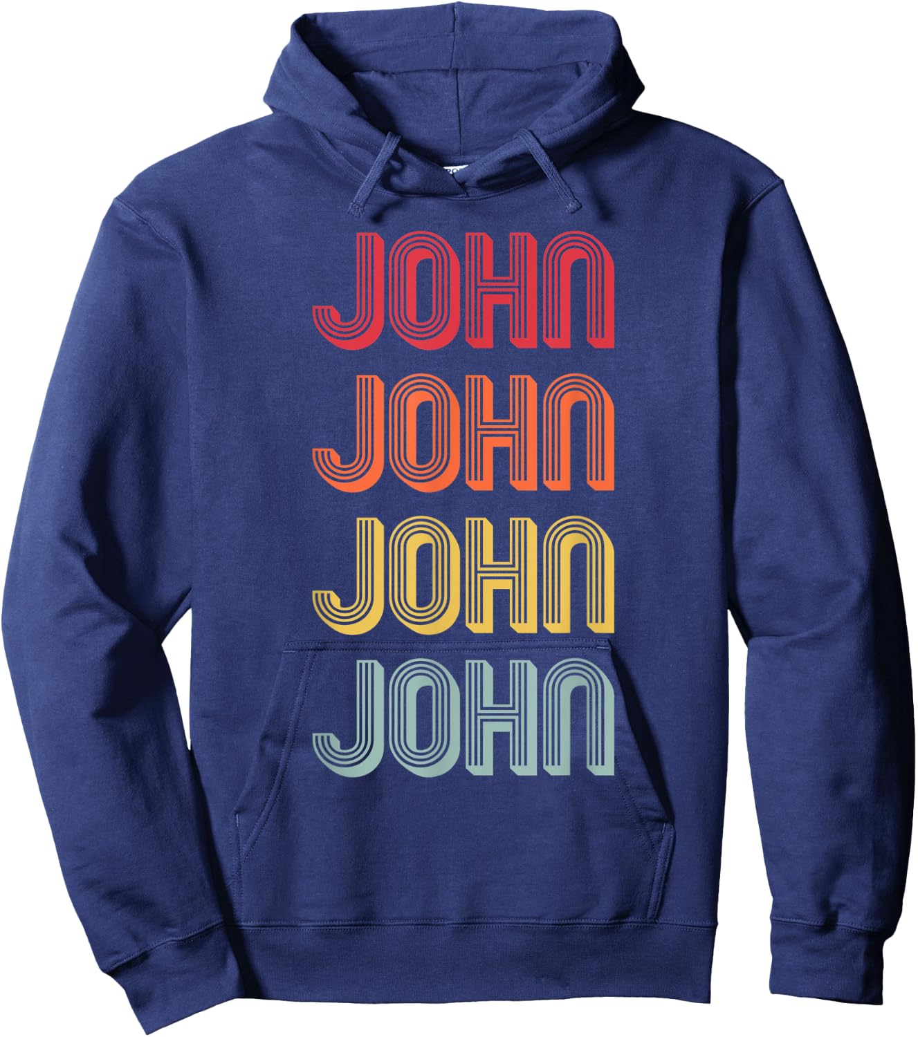 JOHN Gift Name Personalized Funny Retro Vintage Birthday Hoodie - Hoodie | Navy