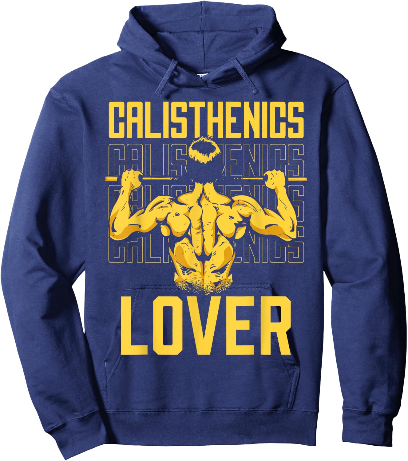 Calisthenics Exercise Athlete Workout - -Adults, Kids - Black - Short Sleeve - Cotton, Polyester - Funny Calisthenics Lover Design Hoodie - Hoodie | Navy