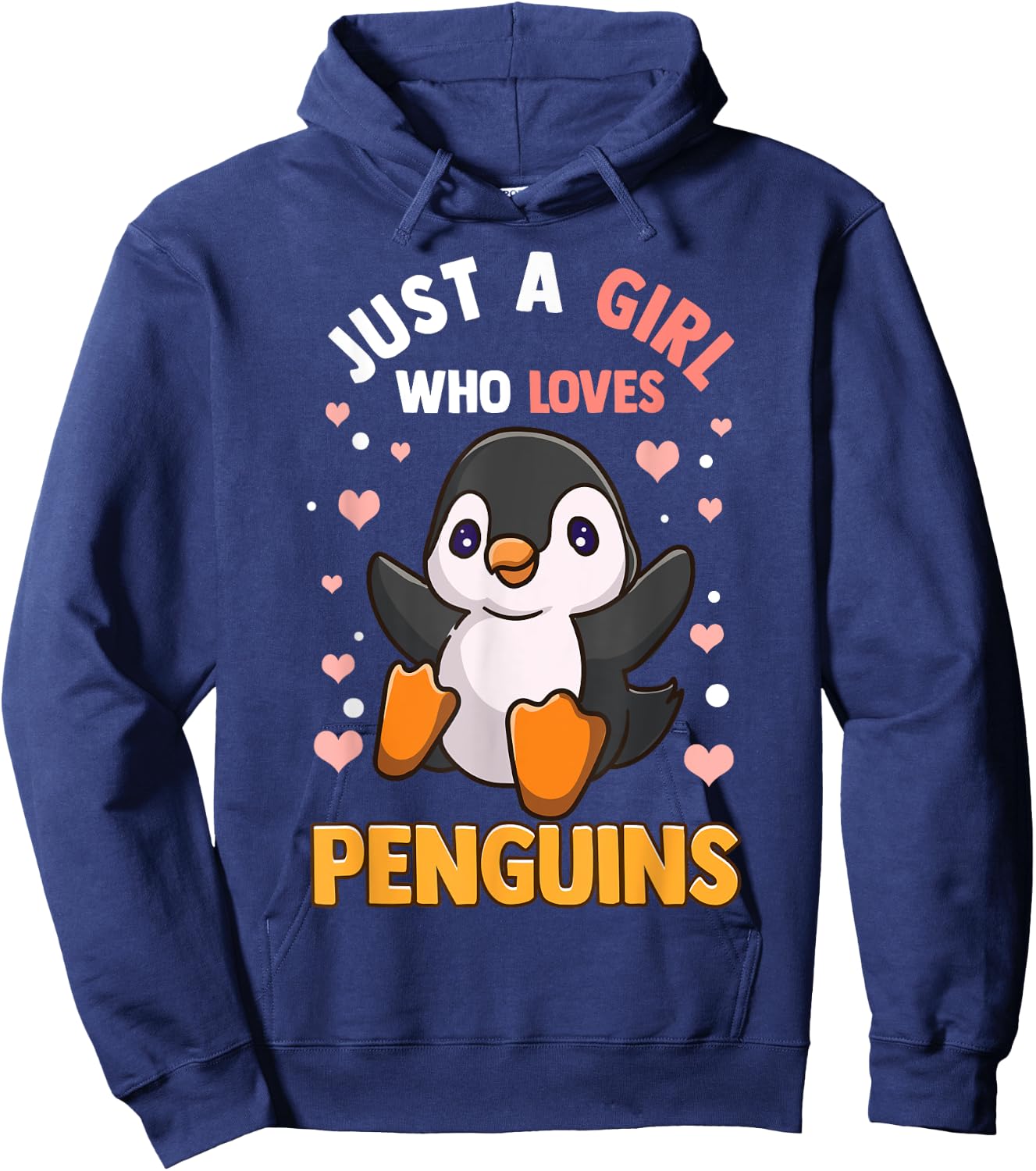 Penguin Shirt For Girls Just A Girl Who Loves Penguins Hoodie - Hoodie | Navy
