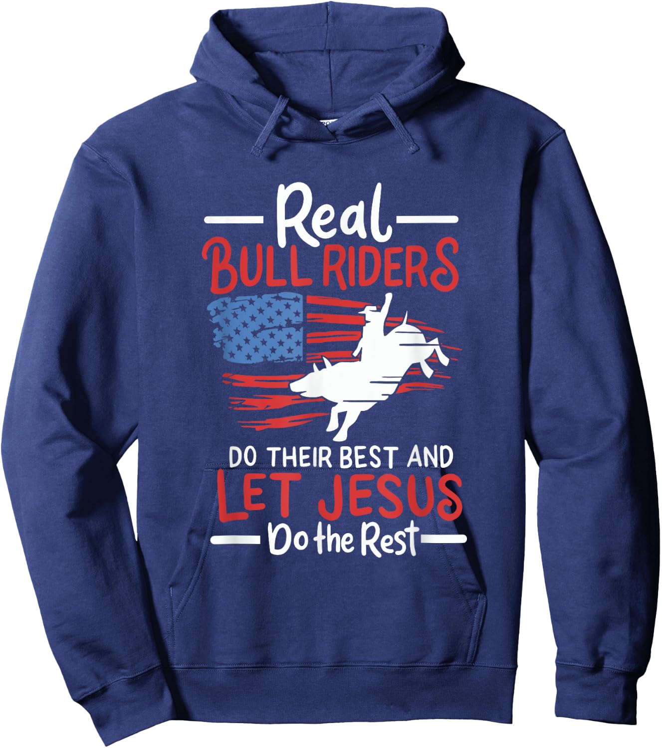 Rodeo, Bull Riding Shirt, Bull Riders for Christ Hoodie - Hoodie | Navy