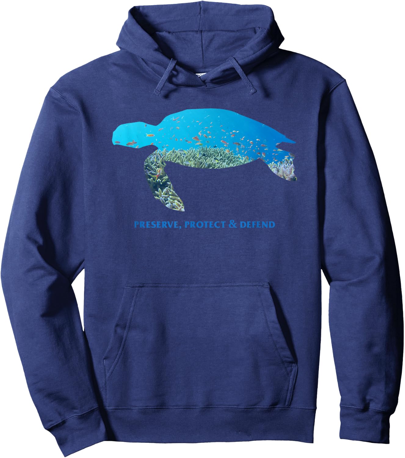 Preserve Protect Defend Climate Protection Environmental Protection Tortoise Hoodie - Hoodie | Navy