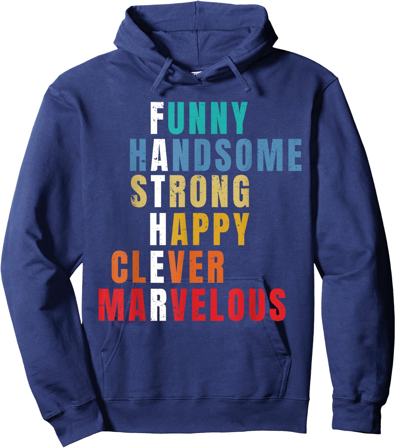 Father's Day Men Gift From Daughter Son Wife for Husband Dad Hoodie - Hoodie | Navy