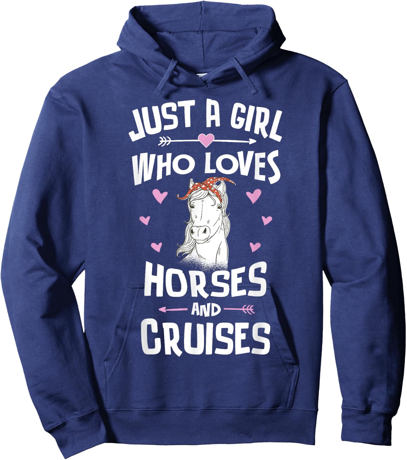 Horses And Cruises Gifts for Girls Women Hoodie - Hoodie | Navy
