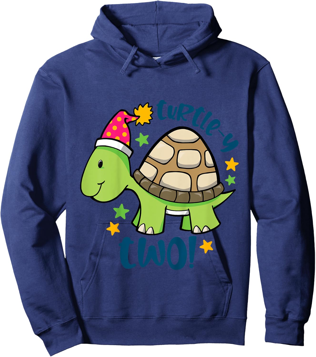 Kids Second Birthday 2nd Birthday Boy Turtley Two Turtle Lover Hoodie - Hoodie | Navy