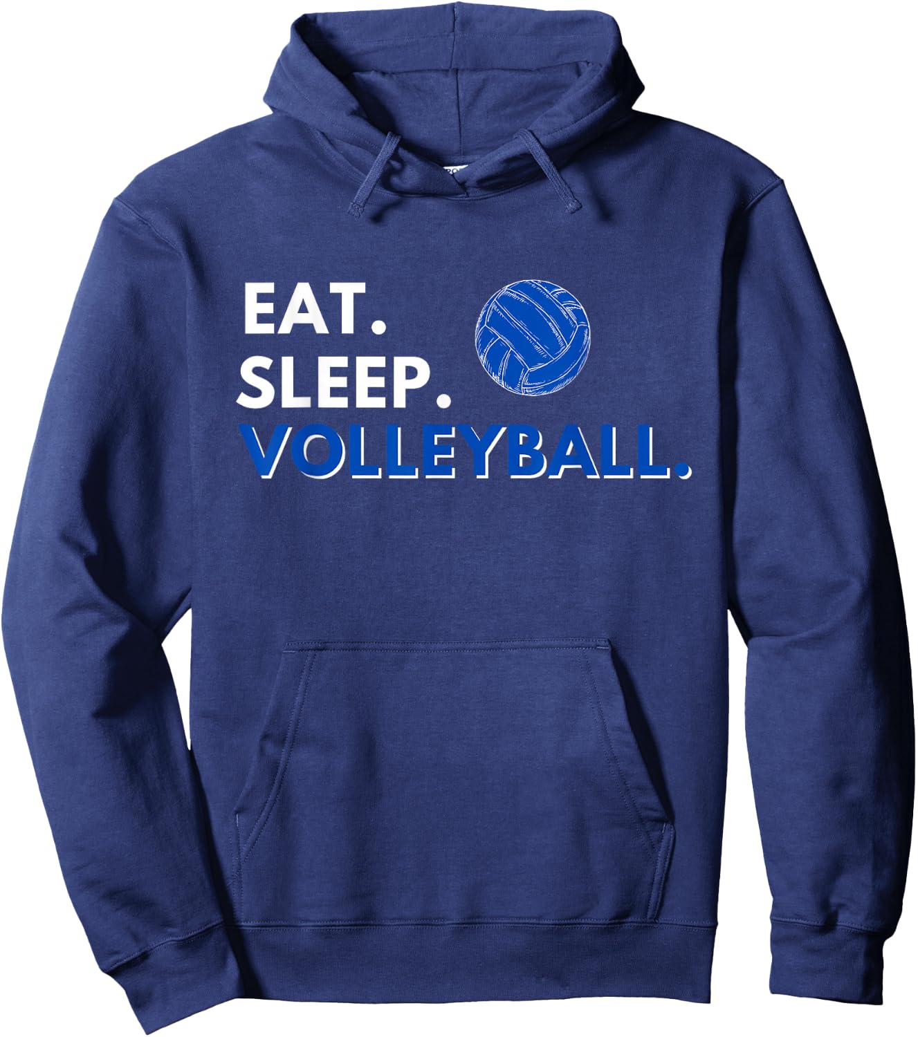 Eat Sleep Volleyball - Funny Volleyball Lover Gift Hoodie - Hoodie | Navy
